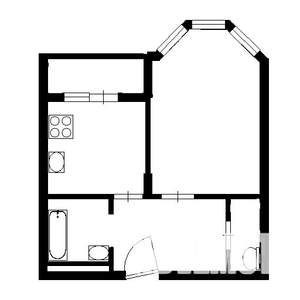 1-к квартира, на длительный срок, 35м2, 4/12 этаж