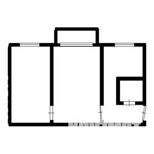 2-к квартира, на длительный срок, 43м2, 2/5 этаж