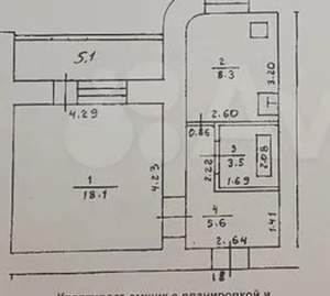 1-к квартира, на длительный срок, 39м2, 9/17 этаж