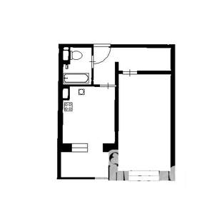 1-к квартира, на длительный срок, 39м2, 4/15 этаж