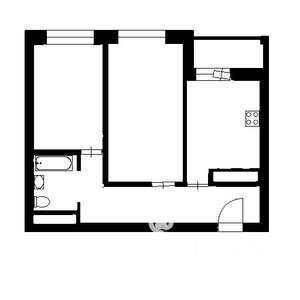 2-к квартира, на длительный срок, 52м2, 13/25 этаж
