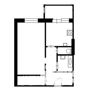 1-к квартира, на длительный срок, 42м2, 4/11 этаж