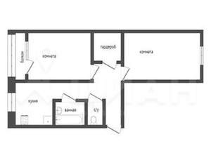 2-к квартира, на длительный срок, 45м2, 6/9 этаж