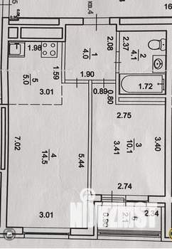 2-к квартира, на длительный срок, 38м2, 2/22 этаж