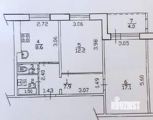 2-к квартира, на длительный срок, 49м2, 3/12 этаж