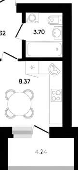 1-к квартира, на длительный срок, 38м2, 6/10 этаж