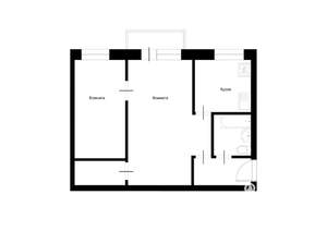 2-к квартира, на длительный срок, 45м2, 2/5 этаж