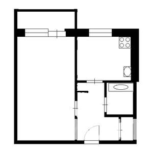 1-к квартира, на длительный срок, 35м2, 9/9 этаж