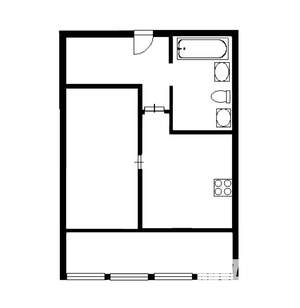 1-к квартира, на длительный срок, 27м2, 5/17 этаж
