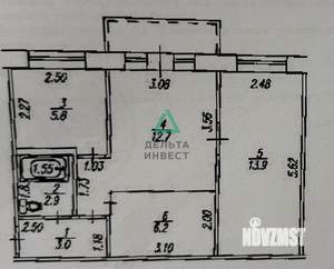 2-к квартира, вторичка, 45м2, 2/5 этаж