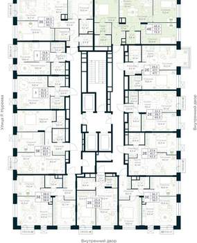 3-к квартира, строящийся дом, 73м2, 20/30 этаж