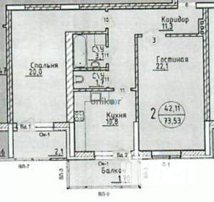 2-к квартира, вторичка, 74м2, 8/16 этаж