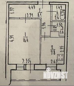 1-к квартира, вторичка, 40м2, 10/19 этаж