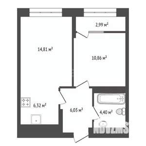 2-к квартира, вторичка, 45м2, 11/25 этаж