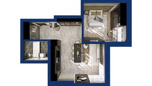 1-к квартира, вторичка, 49м2, 5/25 этаж