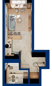 Студия квартира, вторичка, 38м2, 12/25 этаж