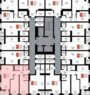 2-к квартира, вторичка, 63м2, 13/25 этаж
