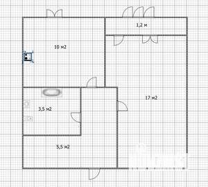 1-к квартира, вторичка, 35м2, 1/6 этаж