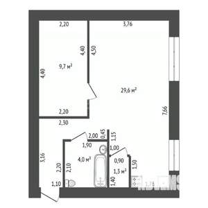 2-к квартира, вторичка, 46м2, 1/3 этаж