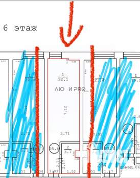 Студия квартира, вторичка, 25м2, 6/22 этаж