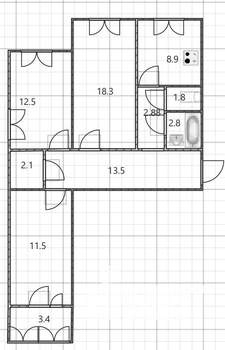 3-к квартира, вторичка, 71м2, 4/10 этаж