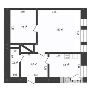 2-к квартира, вторичка, 50м2, 1/3 этаж