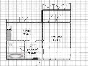 1-к квартира, вторичка, 37м2, 1/9 этаж