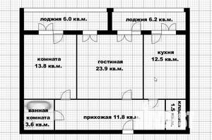 2-к квартира, вторичка, 73м2, 4/5 этаж