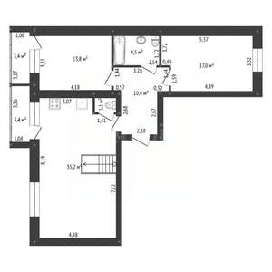 4-к квартира, вторичка, 129м2, 13/13 этаж