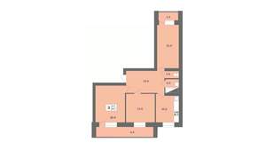 3-к квартира, вторичка, 82м2, 8/12 этаж