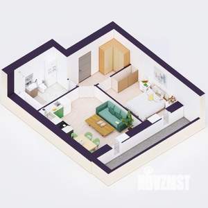 2-к квартира, вторичка, 43м2, 16/20 этаж