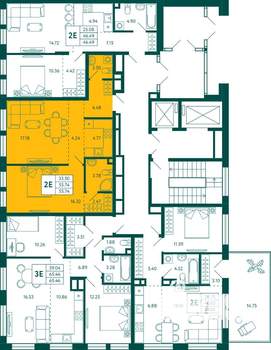 1-к квартира, вторичка, 56м2, 2/10 этаж