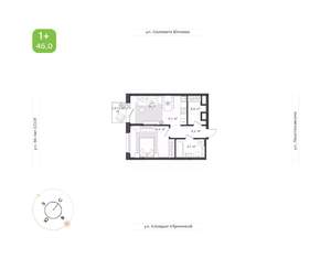 1-к квартира, вторичка, 45м2, 2/24 этаж