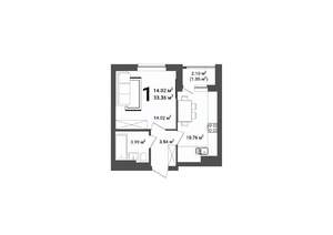 1-к квартира, вторичка, 34м2, 2/25 этаж