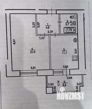2-к квартира, вторичка, 43м2, 9/10 этаж