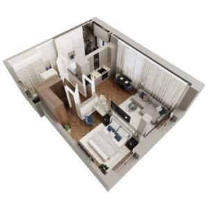 1-к квартира, вторичка, 50м2, 16/23 этаж