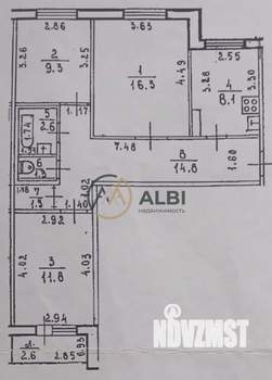 3-к квартира, вторичка, 66м2, 1/9 этаж