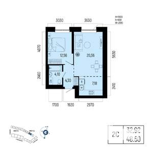 2-к квартира, вторичка, 49м2, 10/25 этаж