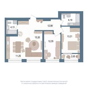 3-к квартира, вторичка, 77м2, 13/14 этаж