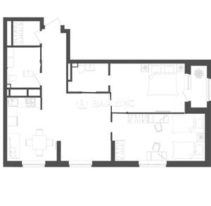 3-к квартира, строящийся дом, 79м2, 16/21 этаж