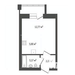Студия квартира, вторичка, 25м2, 4/8 этаж