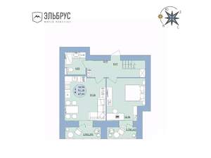 2-к квартира, вторичка, 67м2, 20/20 этаж