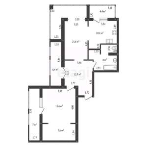2-к квартира, вторичка, 81м2, 2/8 этаж