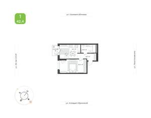 1-к квартира, вторичка, 42м2, 2/18 этаж