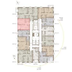 1-к квартира, вторичка, 42м2, 3/25 этаж