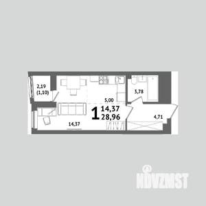 Студия квартира, вторичка, 29м2, 21/21 этаж