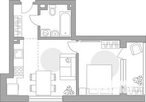 2-к квартира, вторичка, 43м2, 2/23 этаж