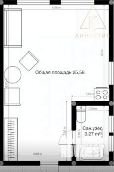 Студия квартира, вторичка, 26м2, 14/27 этаж