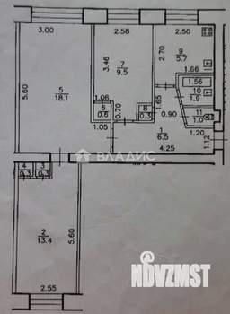 3-к квартира, вторичка, 58м2, 1/5 этаж