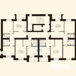 2-к квартира, строящийся дом, 60м2, 10/10 этаж
